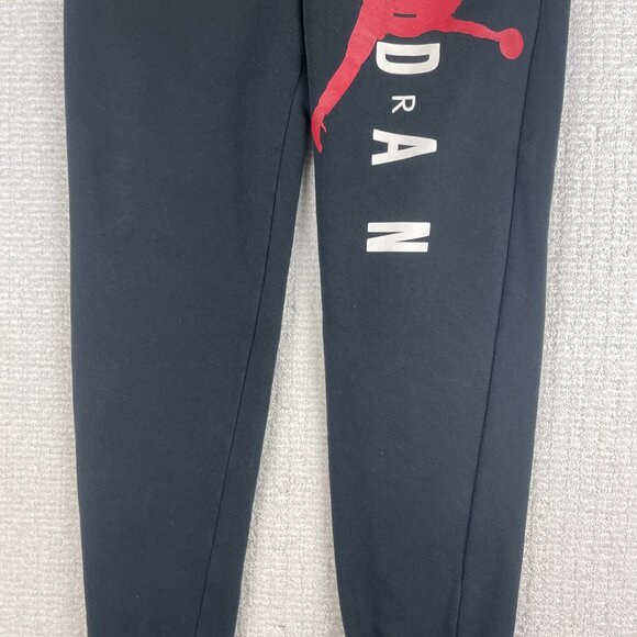 Nike Air Jordan Sweatpants Men S Black Graphic Jumpman Jogger CZ1665-010 - Picture 3 of 16